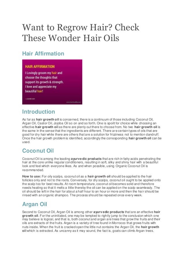 Want To Regrow Hair