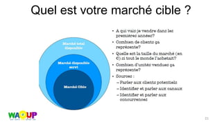 Quel est votre marché cible ?
21
 