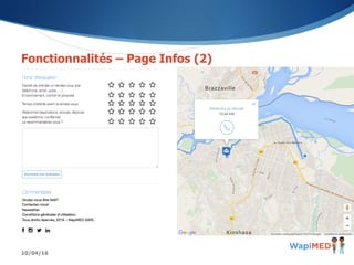 10/04/16
Fonctionnalités – Page Infos (2)
 
