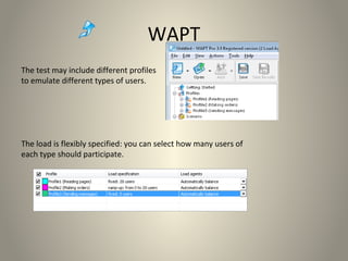Wap tpresentation (Load testing Tool ) | PPT