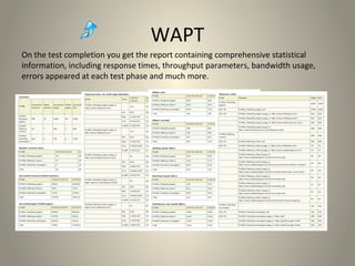 Wap tpresentation (Load testing Tool ) | PPT