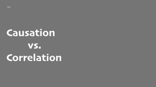 Causation
vs.
Correlation
 