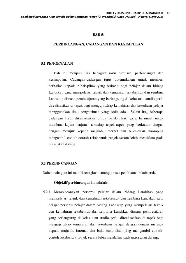 Tesis Diploma Vokasional Malaysia Landskap