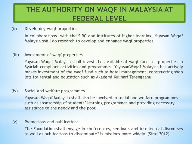 Waqf and authority Waqf and authority
