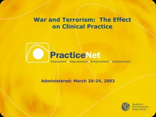 Administered: March 20-24, 2003 ,[object Object]