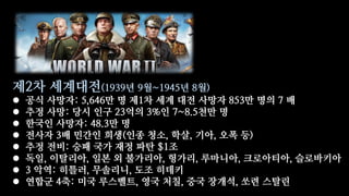 ?2? ????(1939? 9?~1945? 8?)
? ?? ???: 5,646? ? ?1? ?? ?? ??? 853? ?? 7 ?
? ?? ??: ?? ?? 23?? 3%? 7~8.5?? ?
? ??? ???: 48.3? ?
? ??? 3? ??? ??(?? ??, ??, ??, ?? ?)
? ?? ??: ?? ?? ?? ?? $1?
? ??, ????, ?? ? ????, ???, ????, ?????, ?????
? 3 ??: ???, ????, ?? ???
? ??? 4?: ?? ????, ?? ??, ?? ???, ?? ???
 