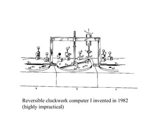 Reversible clockwork computer I invented in 1982 (highly impractical) 