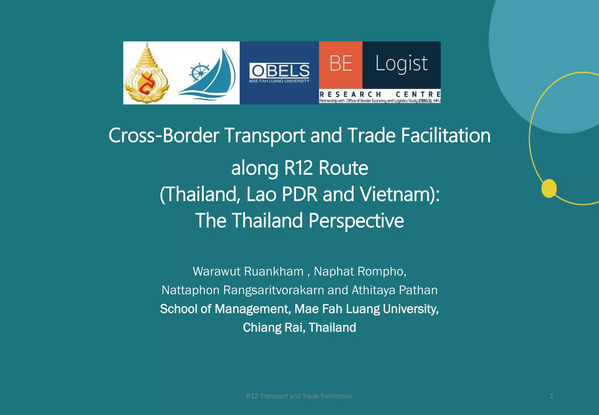 Cross-Border Transport and Trade Facilitation along R12 Route | PDF