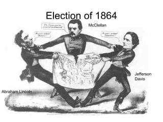 Election of 1864
Abraham Lincoln
Jefferson
Davis
McClellan
 
