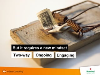 But it requires a new mindset Ongoing Two-way Engaging 