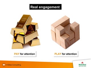 Real engagement PAY   for attention PLAY   for attention 