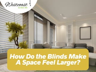 How Do the Blinds Make
A Space Feel Larger?
 