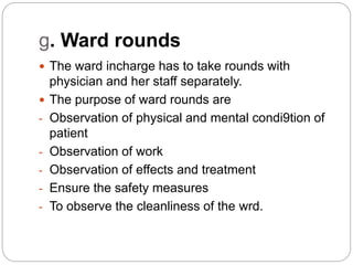 Process Included In Ward Rounds Ward mangement | PPTX