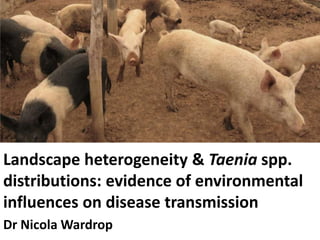 Landscape heterogeneity & Taenia spp.
distributions: evidence of environmental
influences on disease transmission
Dr Nicola Wardrop
 