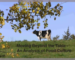 Moving Beyond the Table -
An Analysis of Food Culture
 