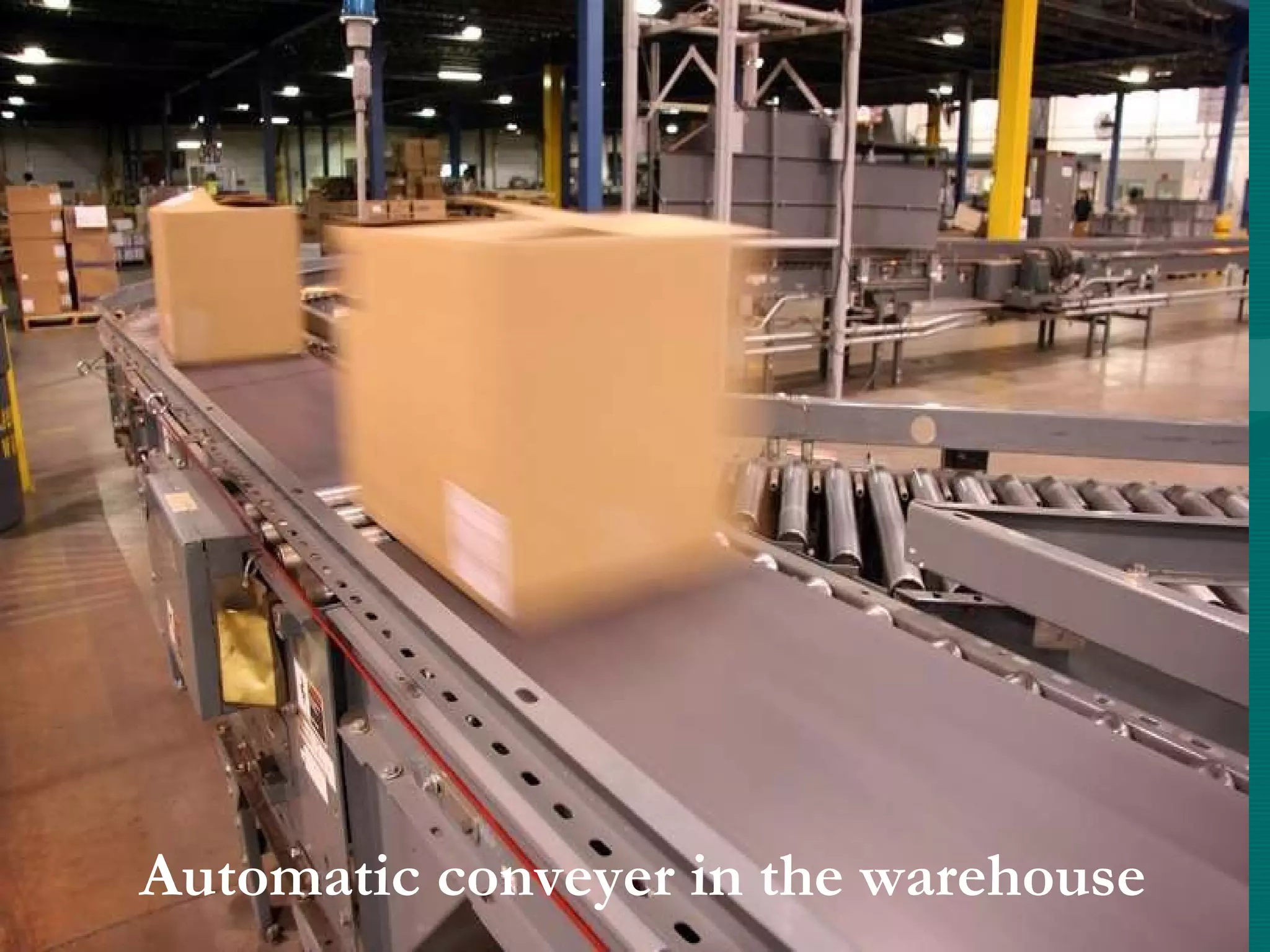 Automatic conveyer in the warehouse
 