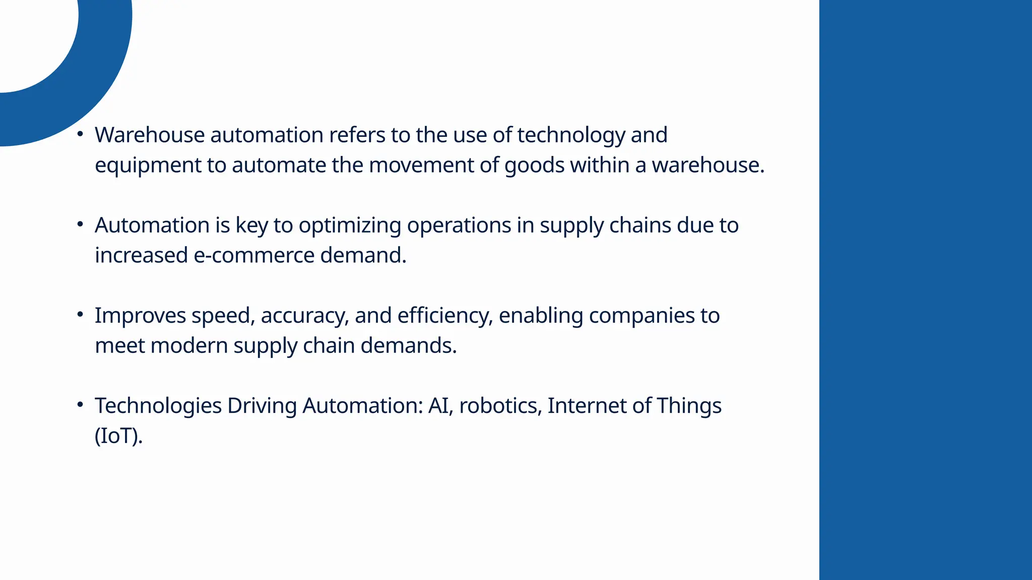 Warehouse Automation Streamlining Operations For Efficiency Ppt