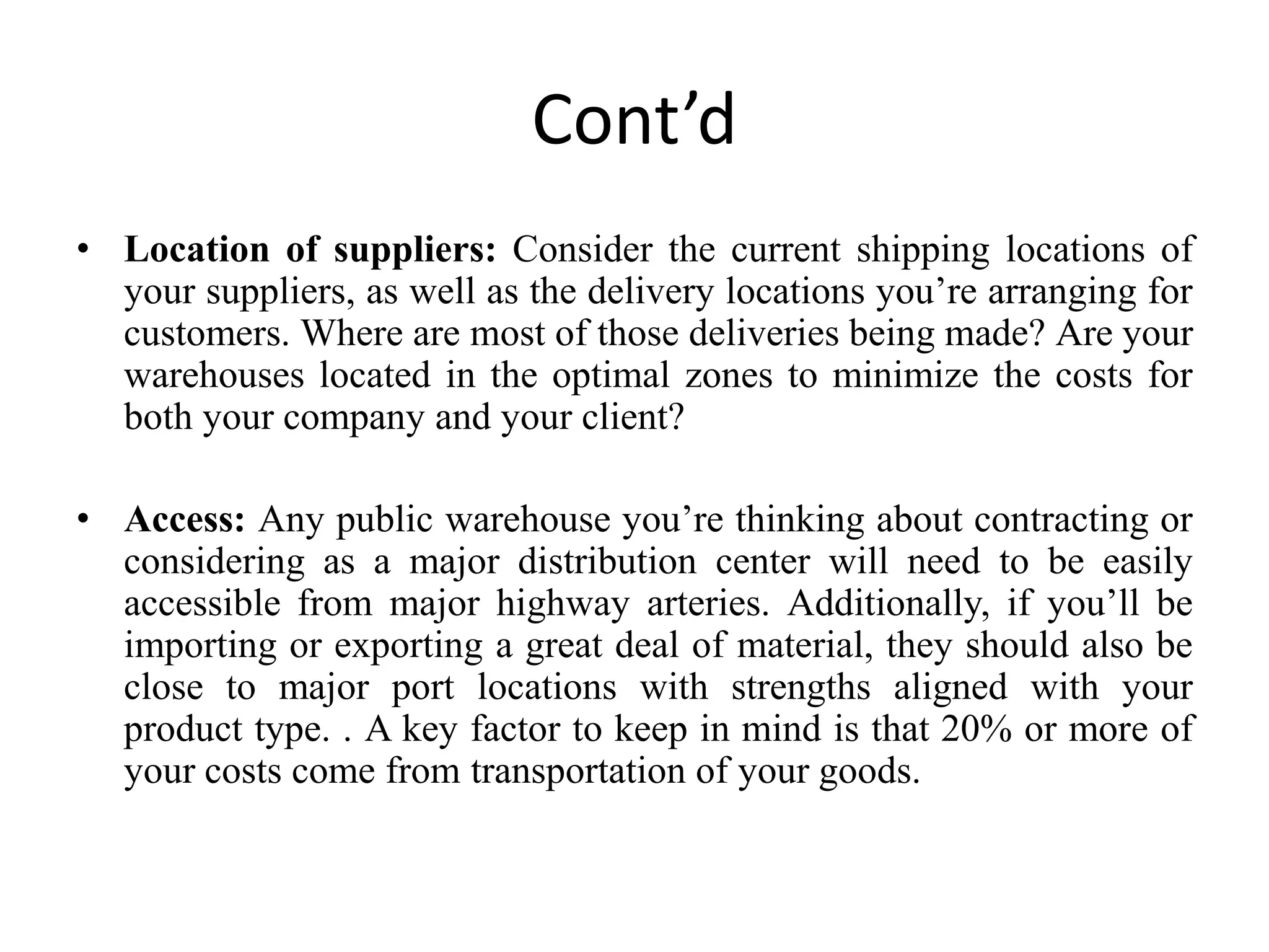 warehouse location considerations.ppt