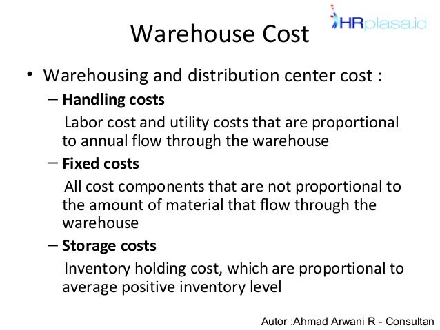 A Company's Distribution And Warehouse Expenses Warehouse Management