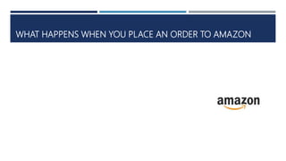 WHAT HAPPENS WHEN YOU PLACE AN ORDER TO AMAZON
 