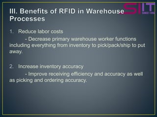 Warehouse management and operations rfid | PPTX