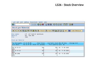 LS26 - Stock Overview
 