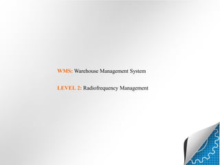 WMS: Warehouse Management System
LEVEL 2: Radiofrequency Management

 