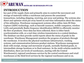 Warehouse management using rfid | PPTX