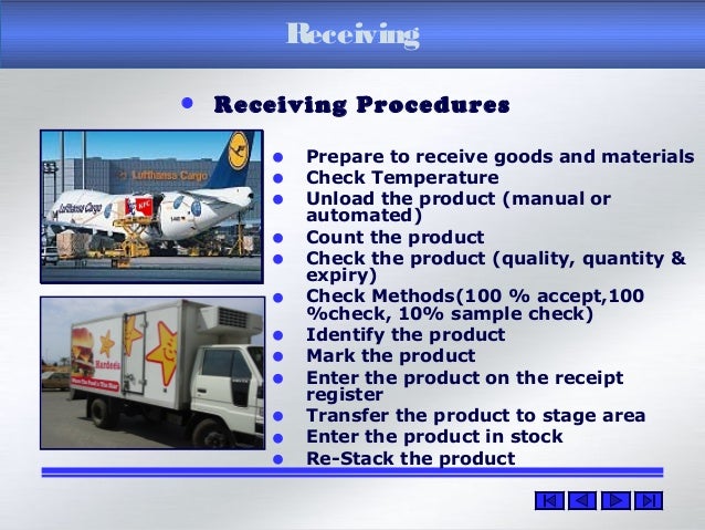 warehouse receiving job description