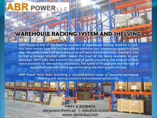 Warehouse racking dubai