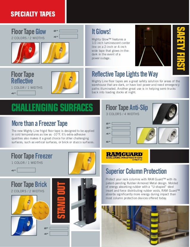 Warehouse Safety Tape Products Catalog