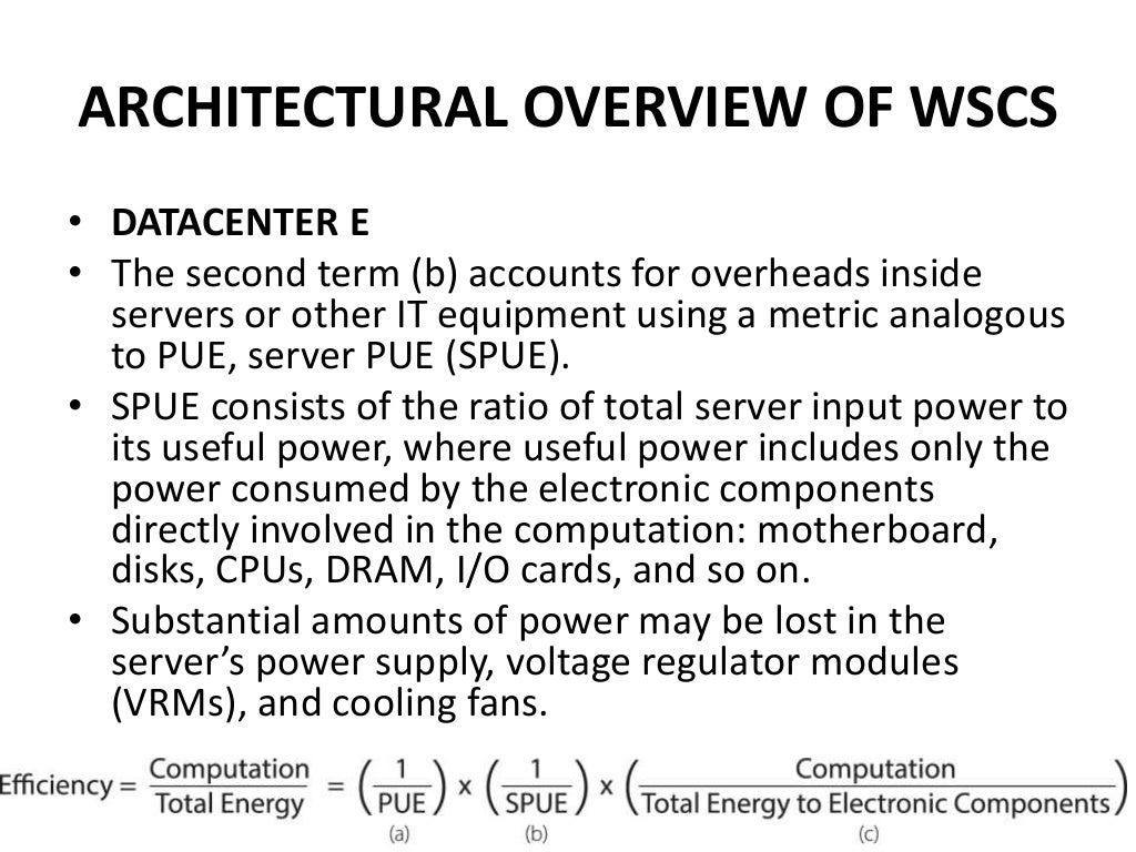 Warehouse scale computer