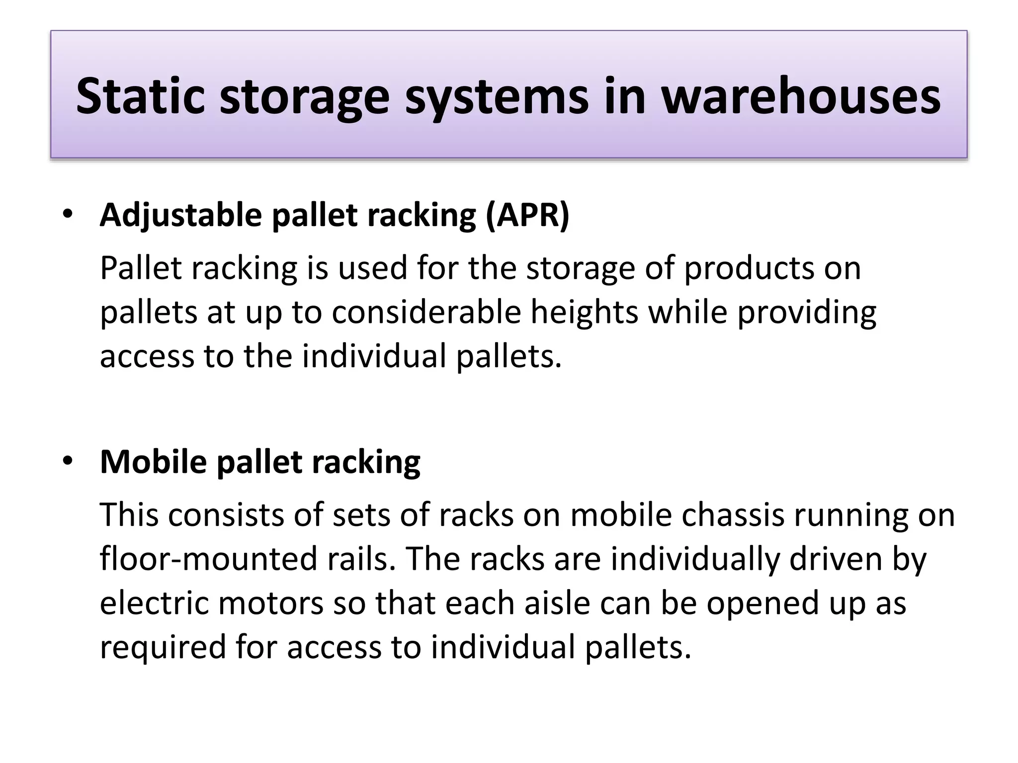 Warehouse storage systems and Material Handling Equipments.pptx