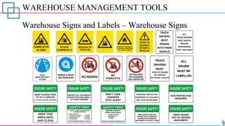 WAREHOUSE MANAGEMENT TOOLS
Warehouse Signs and Labels – Warehouse Signs
 