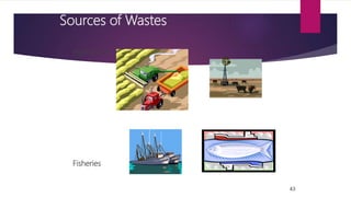 Sources of Wastes
Agriculture
Fisheries
43
 
