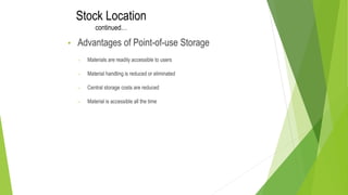 Point Of Use Storage WAREHOUSING AND STORAGE IN SUPPLY CHAIN MANAGEMENT | PPTX