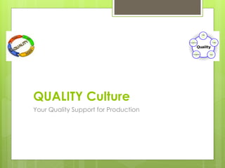 QUALITY Culture
Your Quality Support for Production
 