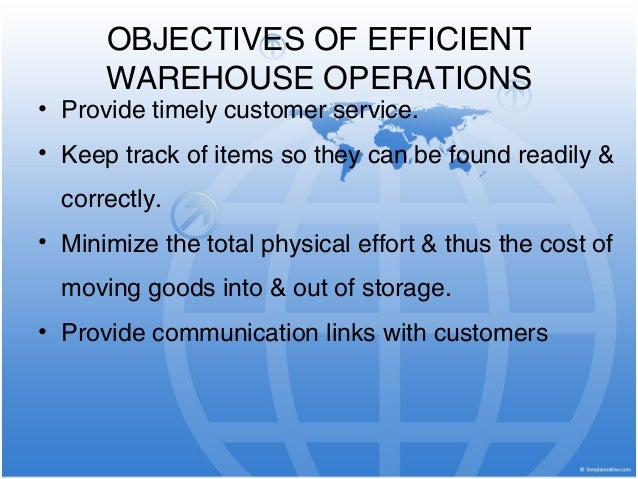 warehouse objectives
