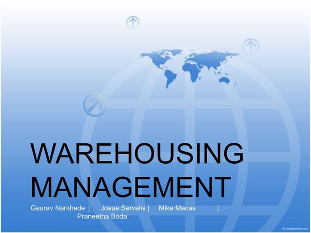 WAREHOUSING MANAGEMENT inward and outward final_copy.ppt