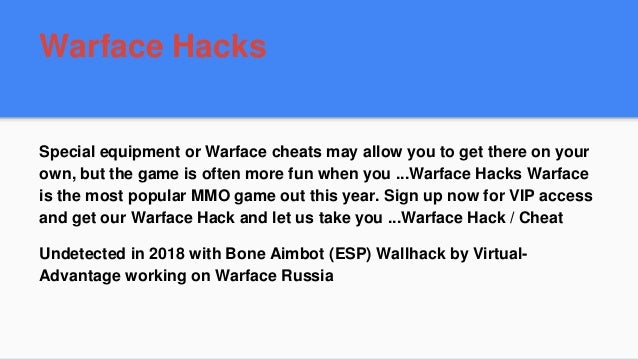 warface bot hacks