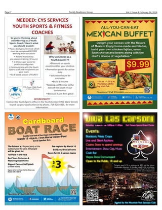 Page 7

Family Readiness Group

Vol. 2, Issue 4 February 14, 2014

 