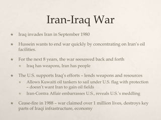 War in Iraq lecture with video links
