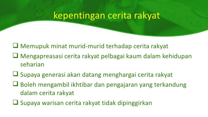 Warisan kepelbagaian budaya. cerita rakyat