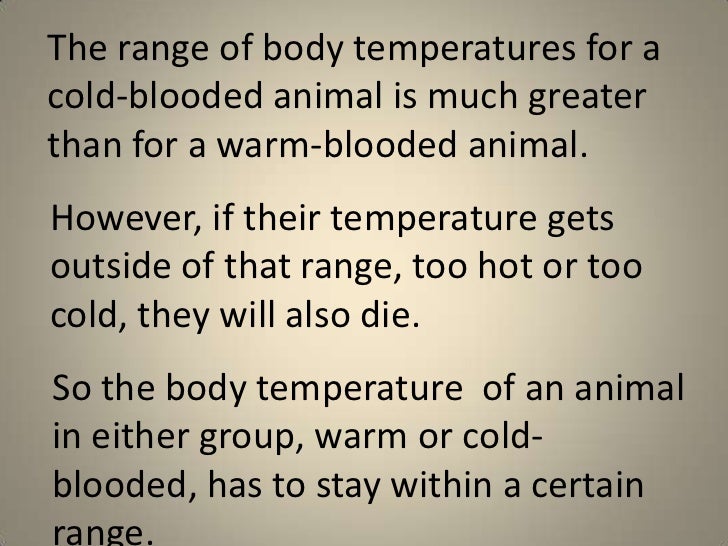 Warm and cold blooded animals (elem teach)