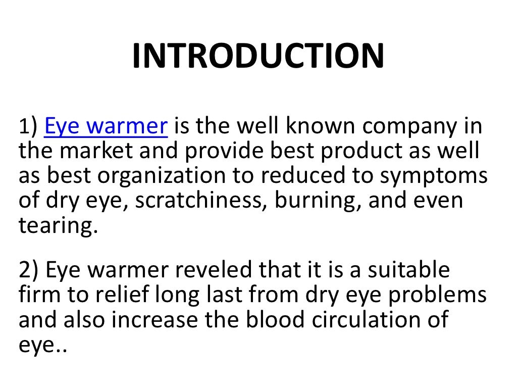 Warm compress for eyes