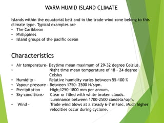 Warm humid island climate PPTX
