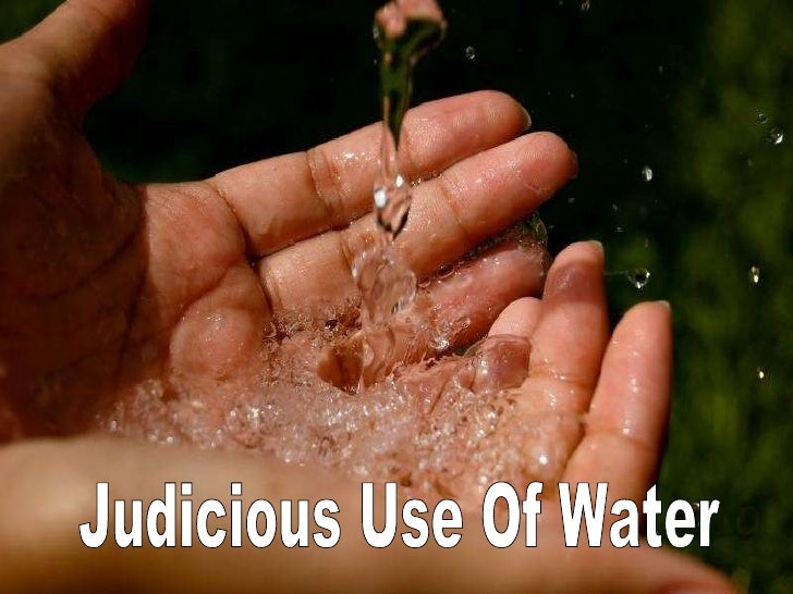 Judicious use of water essay