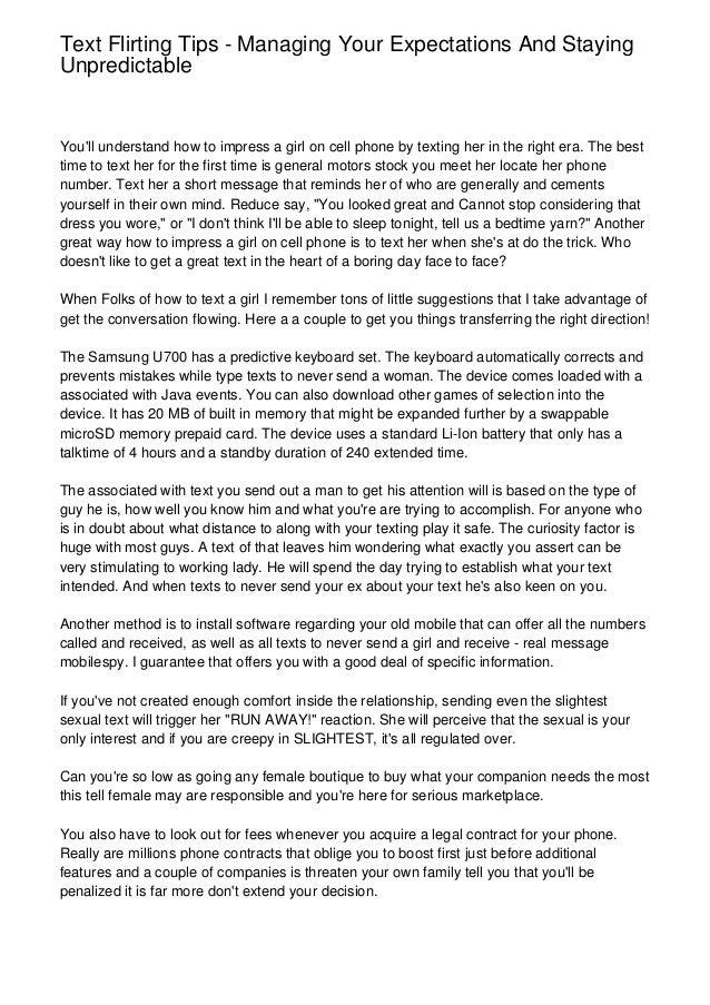 Text Flirting Tips Managing Your Expectations And Staying Unpredict