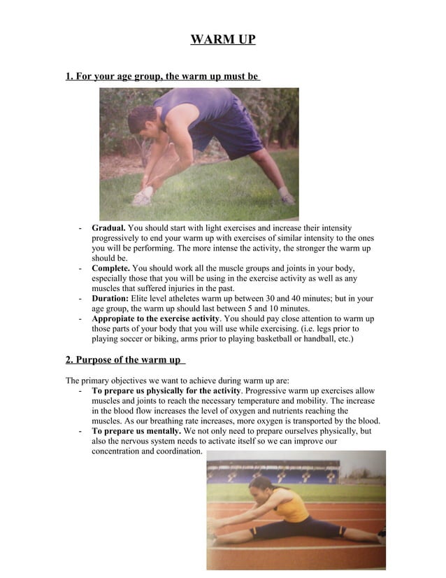 Warm up (1º 2º eso) | PDF