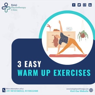 3 easy Warmup home exercises